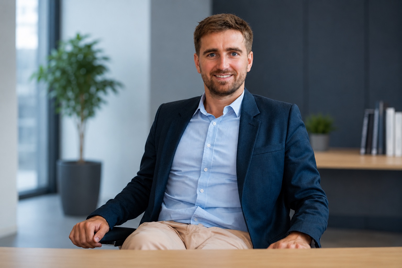 Portrait of Émile Pennes, SyncHire co-founder