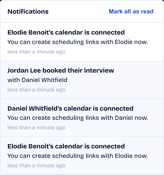 notifications cloche